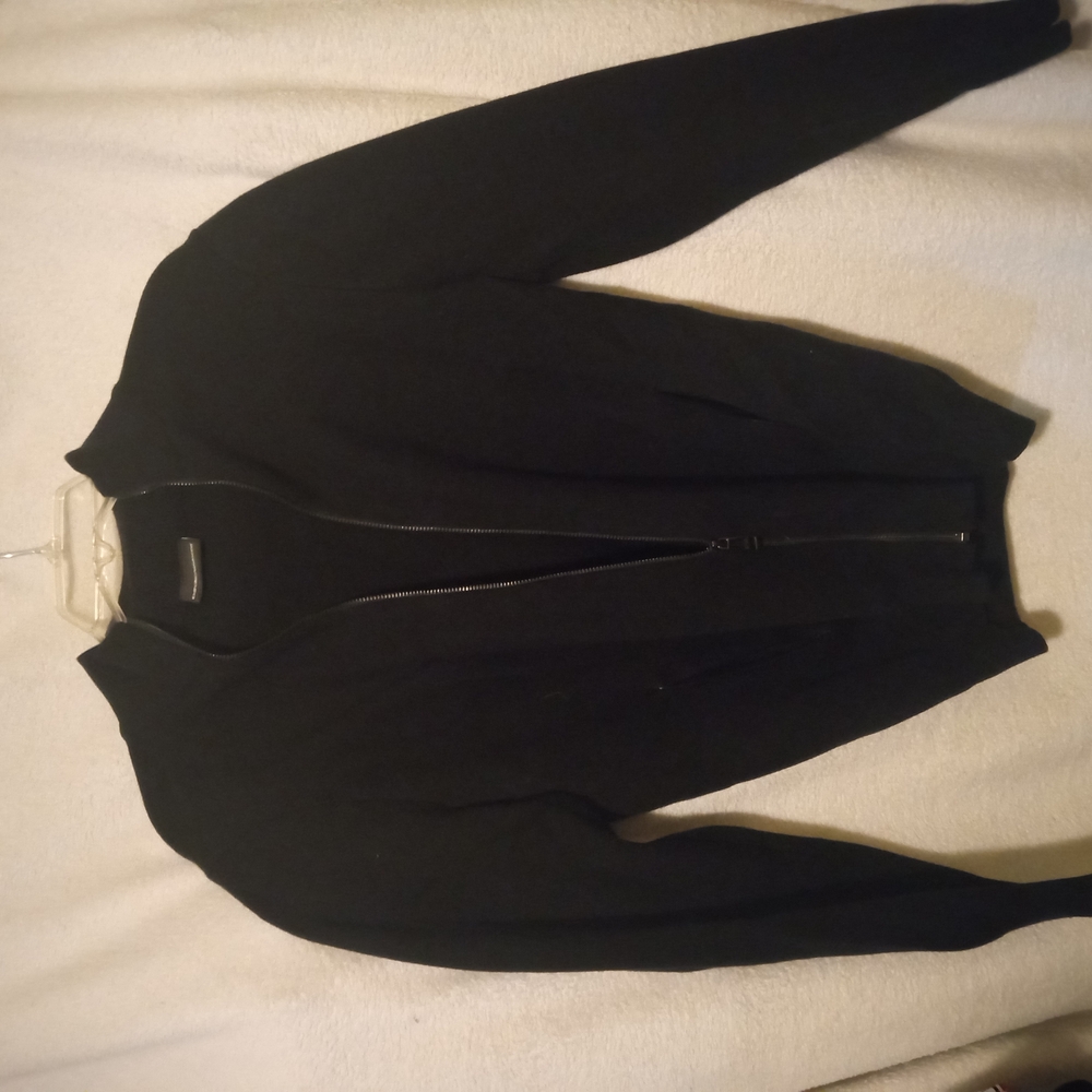 Black Zip-Up Sweater